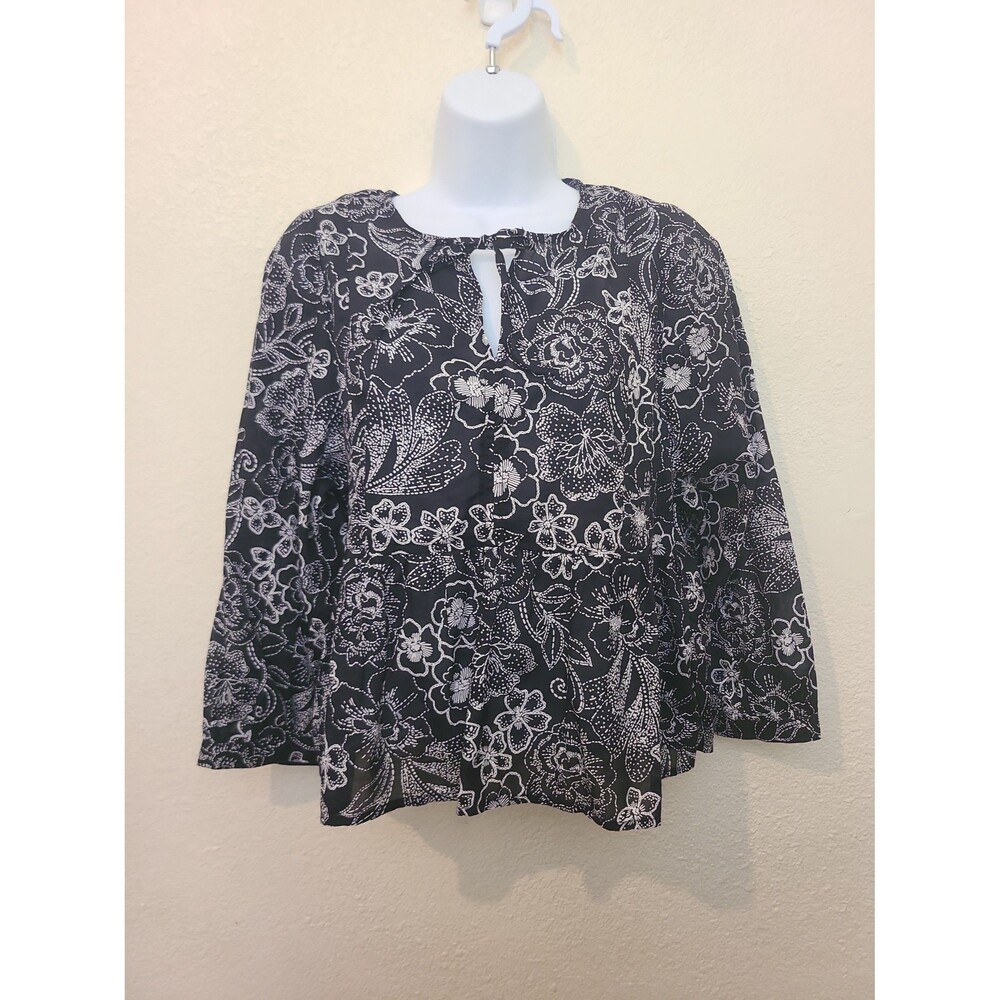Nwts women's size xs Banana republic top. Floral peasant blouse 100% cotton